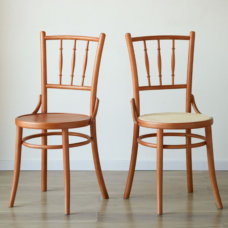 Solid Wood Side Chair Slat Back Dining Chair for Living Room