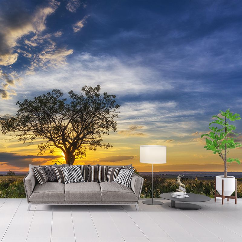 Customized Modern Sky Wall Mural Moisture Resistant Wall Art for Bedroom