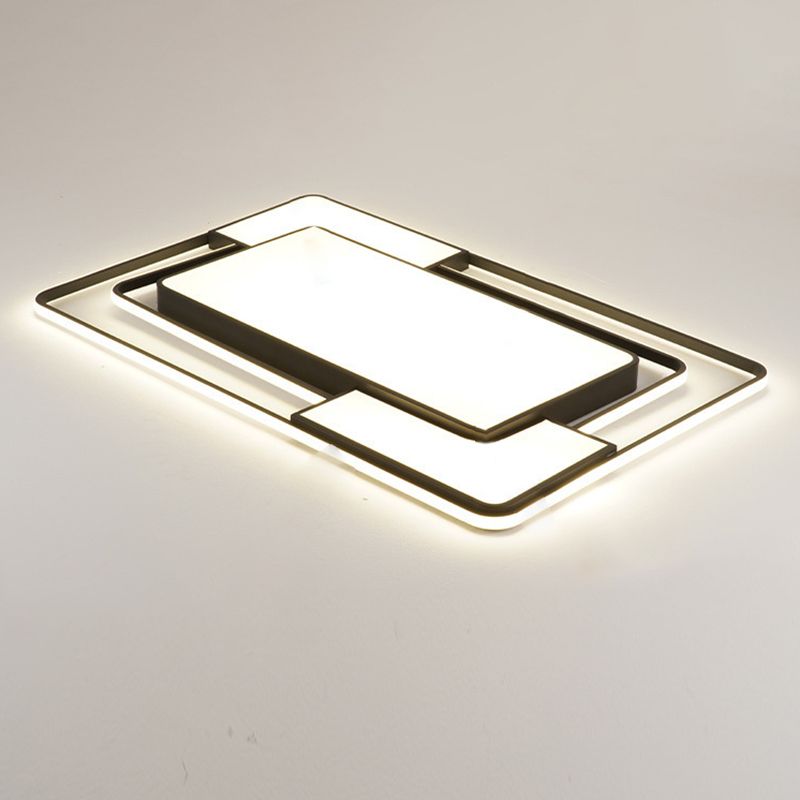 Rechteck Unterputz Deckenleuchte Licht Armaturen Moderne Acryl Deckenmontage Chandelier für Schlafzimmer