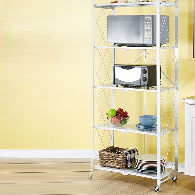 Modern Metal Bookcase Geometric Bookshelf for Living Room, 28" L X 14.5" W