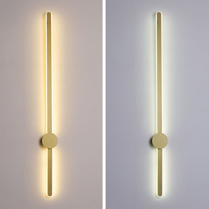 Aluminum Straight Wall Light Modern Style LED Wall Sconce for Living Room