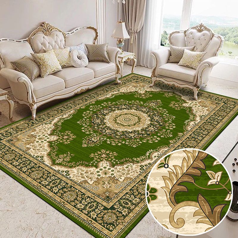 Modern European Area Rug Rectangle Polyester Stain Resistant Indoor Rug