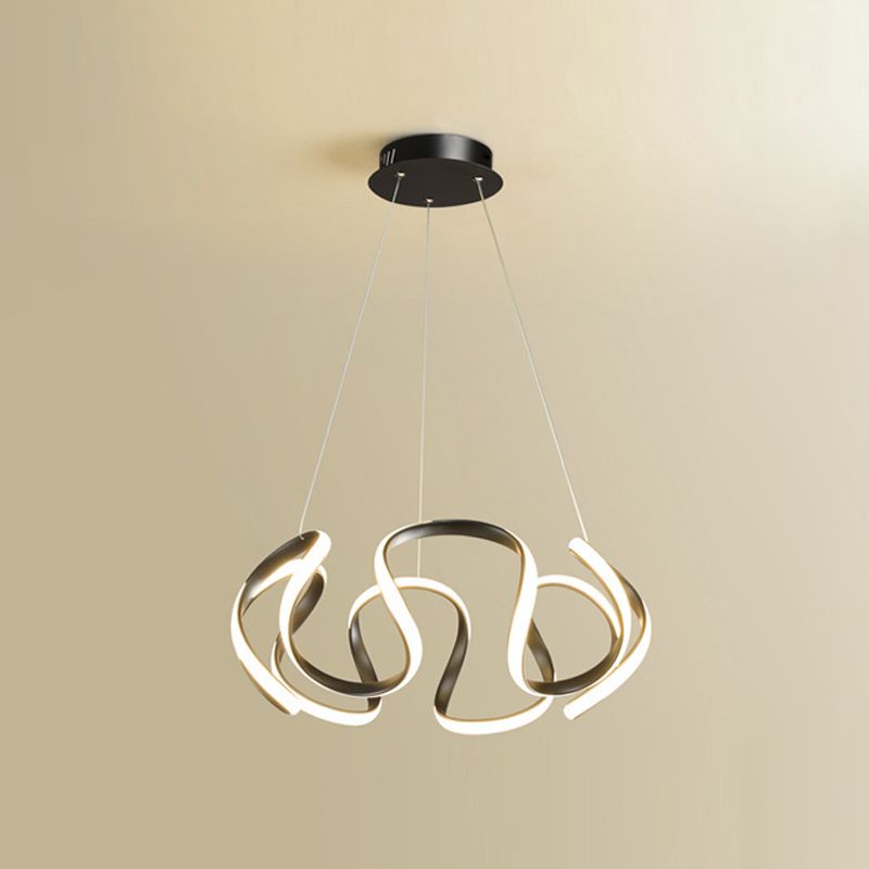 Waving Chandelier Light Fixture Nordic Style LED Hanging Light Fixture