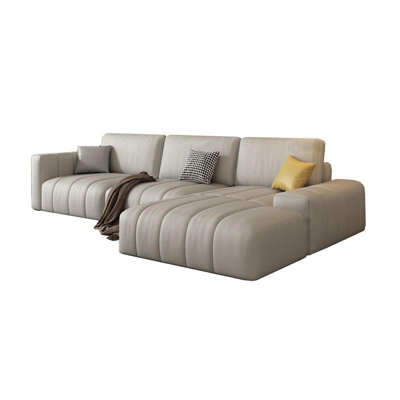 Scandinavian Stain-Resistant for Living Room Square Arm Sofa & Chaise