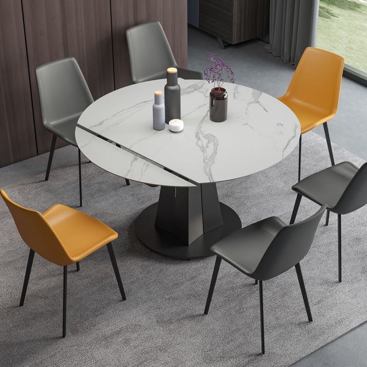 Modern Style 1/4/5/7 Pieces Dining Set Sintered Stone Dining Table Set with Metal Legs