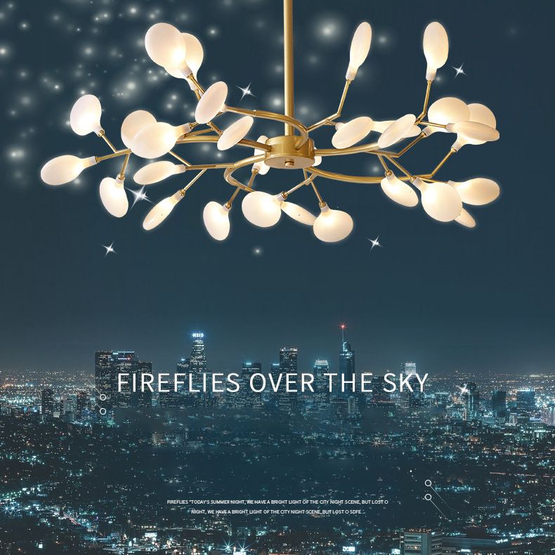 Branches Living Room Ceiling Chandelier Metal Minimalistic Chandelier Lighting Fixture