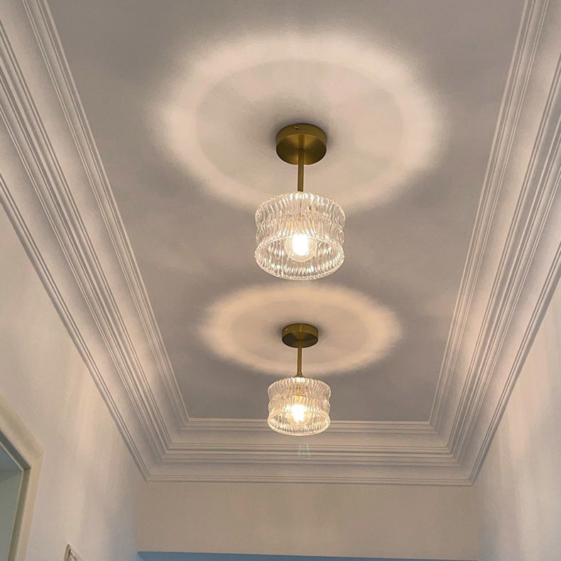 Creative Ceiling Light Modern Glass Flush Mount Light for Living Room