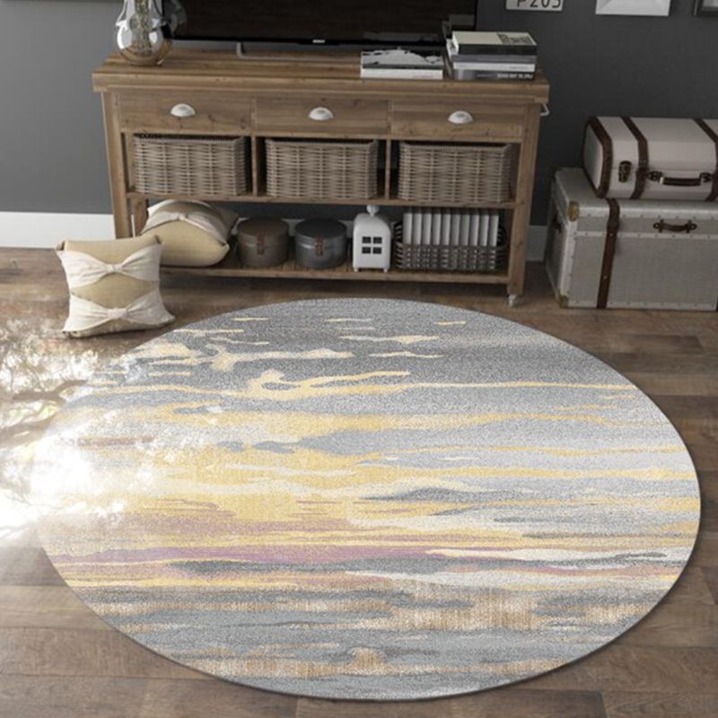 Moroccan Abstract Indoor Rug Multicolor Synthetics Carpet Non-Slip Backing Stain Resistant Pet Friendly Rug for Living Room