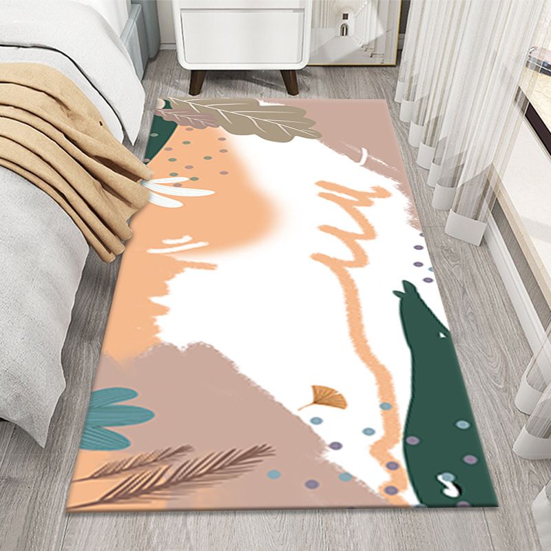 Light Orange Color Lump Carpet Polyester Nordic Carpet Washable Rug for Sitting Room