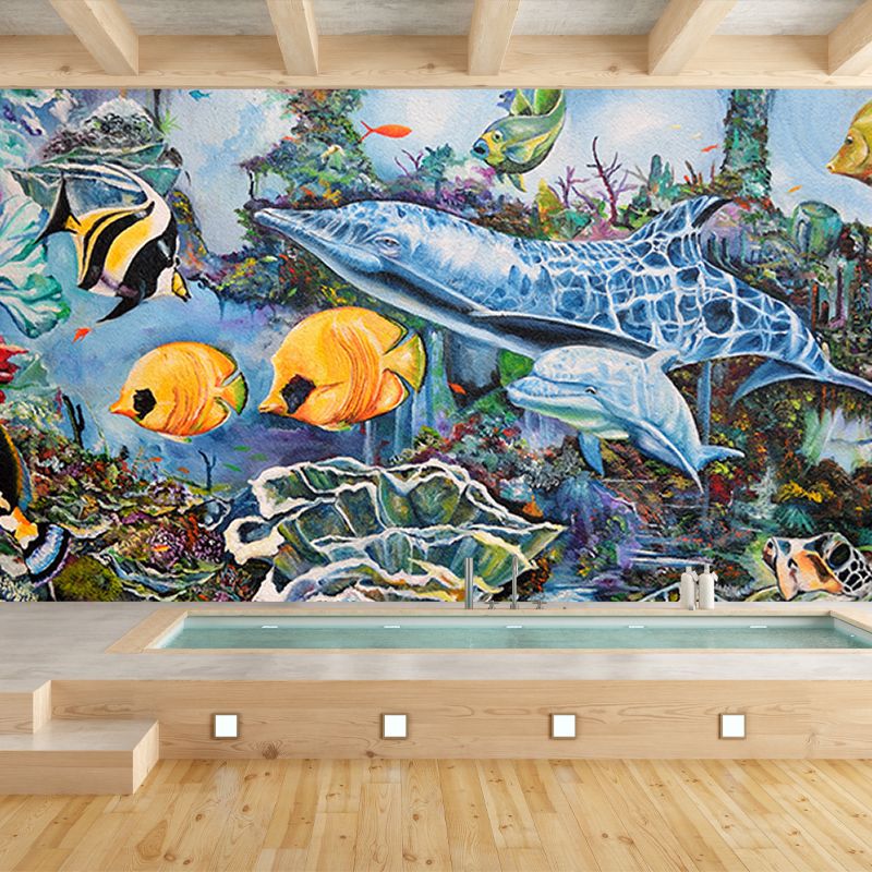 Stain Resistant Art Wallpaper Living Room Illustration Classic Wall Mural