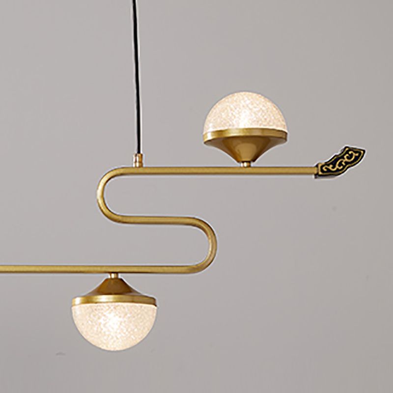 Modern Island Pendant Lamps 5-Light Restaurant Hanging Light Fixtures with Acrylic Shade