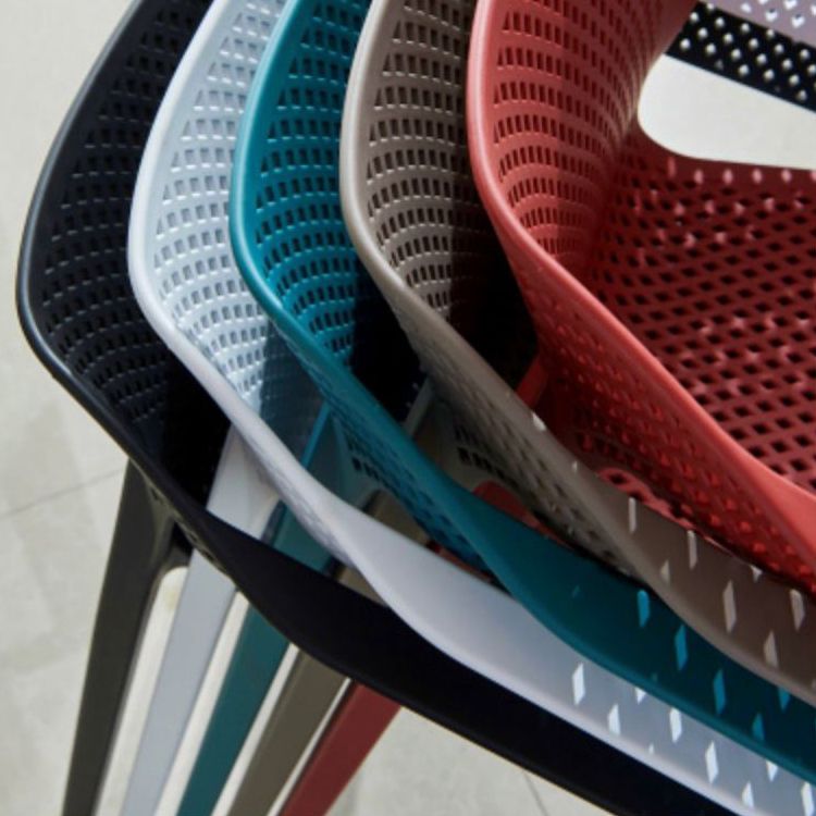 Sillas apilables de estilo moderno, sillones de comedor con patas de plástico para cocina