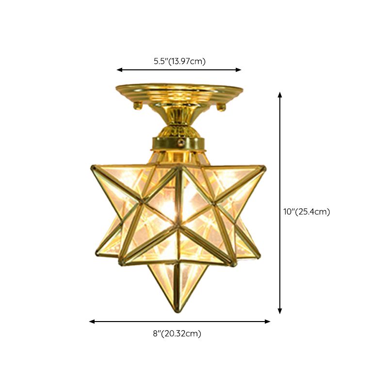 Modern Star Shape Flush Mount Light Fixtures 1 Light Flush Mount Ceiling Light