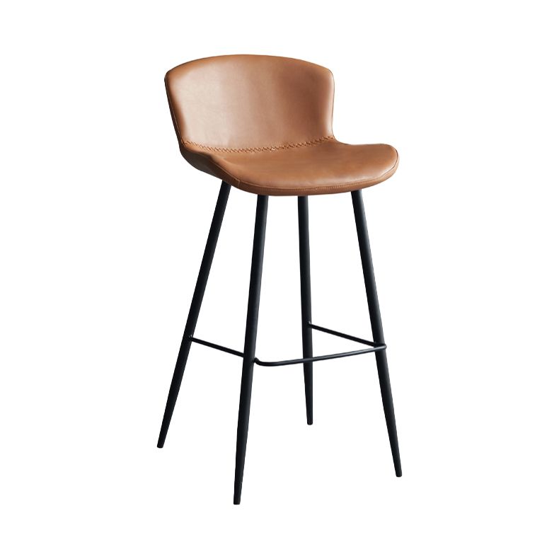 Scandinavian Home Leather Stool Footrest Matte Finish Barstool