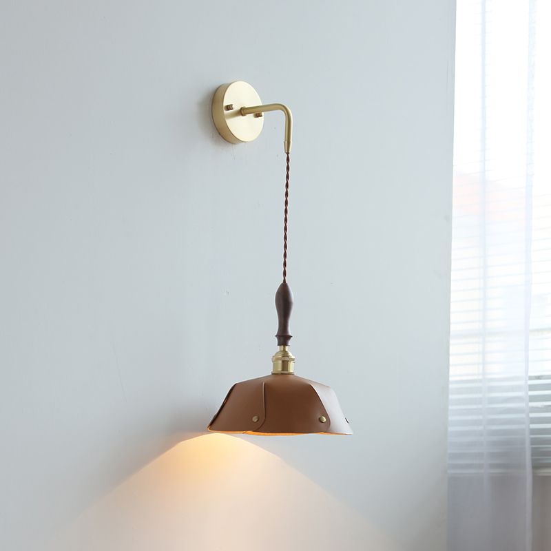 Modernism Wall Hanging Light Brown Sconce Lighting for Bedroom