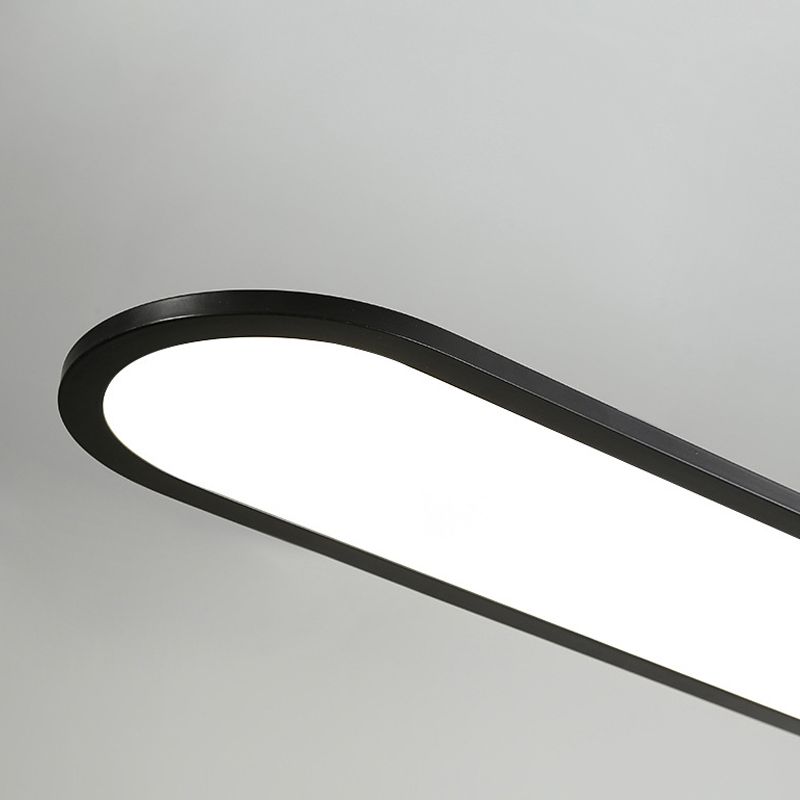 Ovaal eenvoud eiland hanger minimalistisch eetkamer metalen led 1-licht eilandlicht