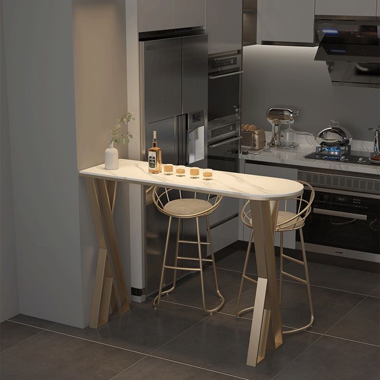 Contemporary Round Barstools Armless Bar Stool with Footrest