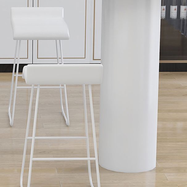 Industrial Style White Bar Table Wood Specialty Top Bistro Table for Living Room