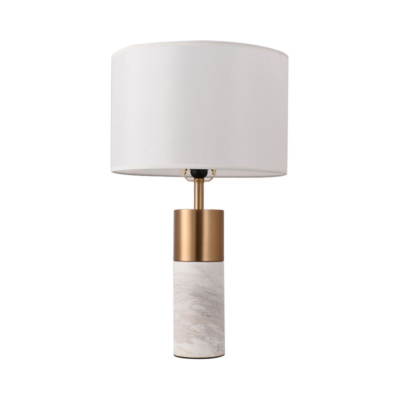Tambre de la mesita de noche Babez 1 cabezal lámpara de soporte de noche posmoderna con pedestal de mármol en negro/blanco/gris