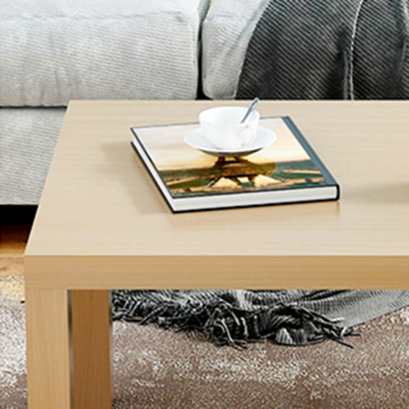 Contemporary Square Side End Table Wood 4 Legs End Slide Table