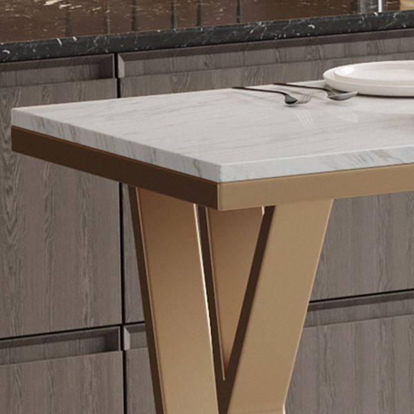 Luxurious Rectangular Pub Table Set 1/2/5 Pieces Sintered Stone Top Bistro Table Set