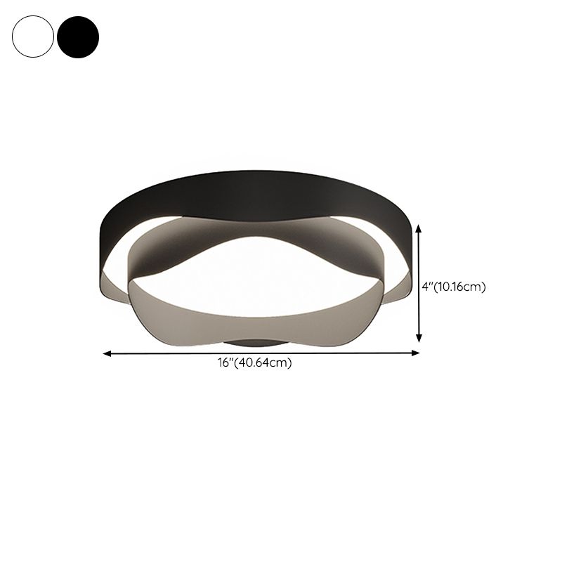 Modern Metal Flush Mount Flower Shape LED Ceiling Light with Acrylic Shade for Living Room