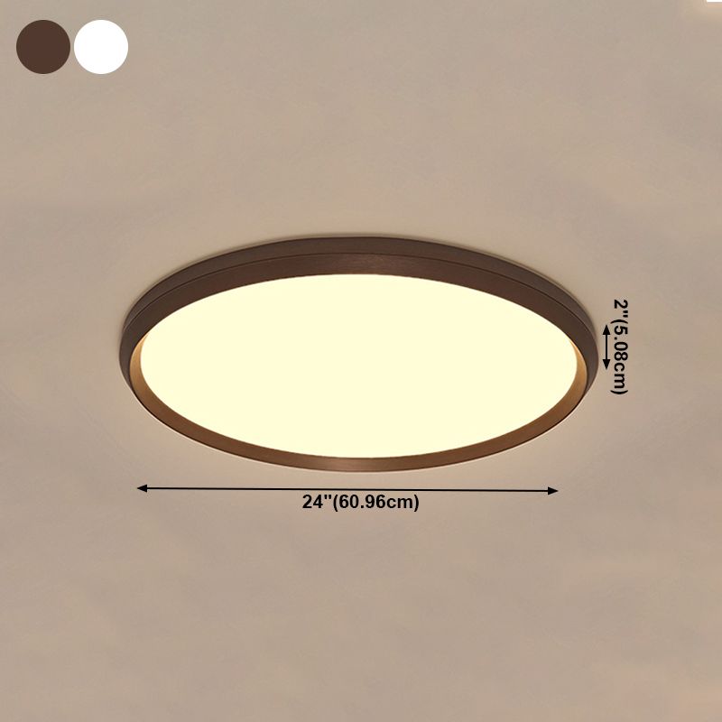 Plafonnier LED concis et moderne, montage circulaire en aluminium avec abat-jour en acrylique