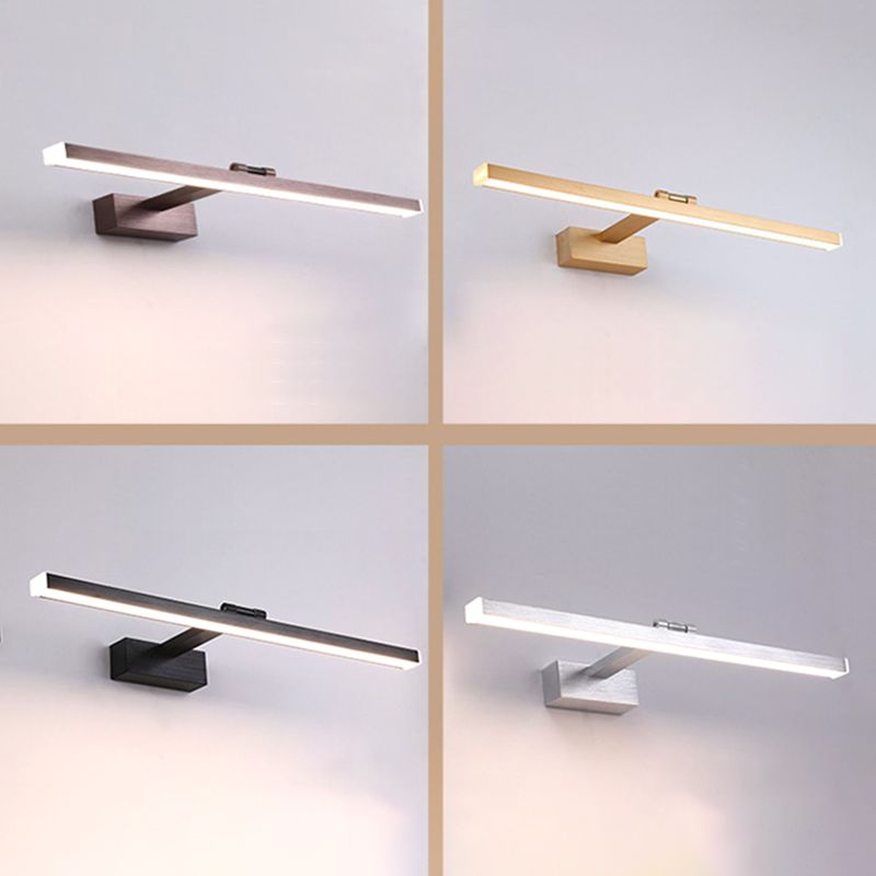 Illuminazione a parete lineare illuminazione moderna in metallo 1 luce sconde con ombra acrilica