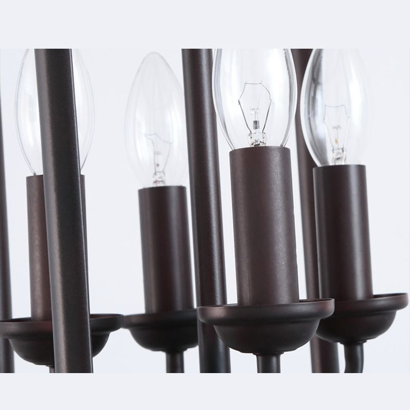 Lámpara de lámpara negra lámpara colgante lámpara de metal retro lámpara colgante lámpara