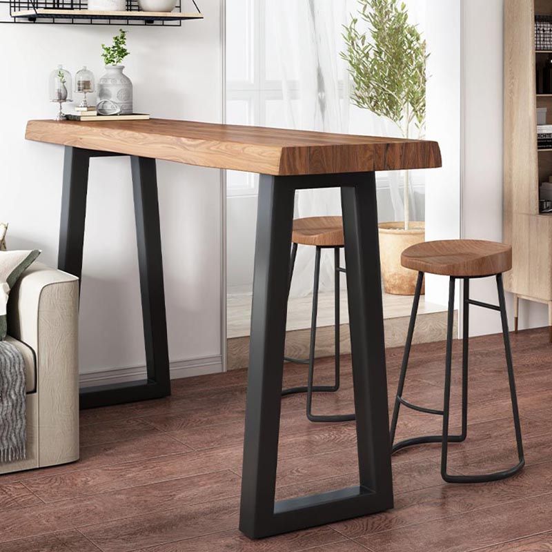 Living Room Solid Wood Counter Wine Table Sled Modern Natural Bar Height Pub Table