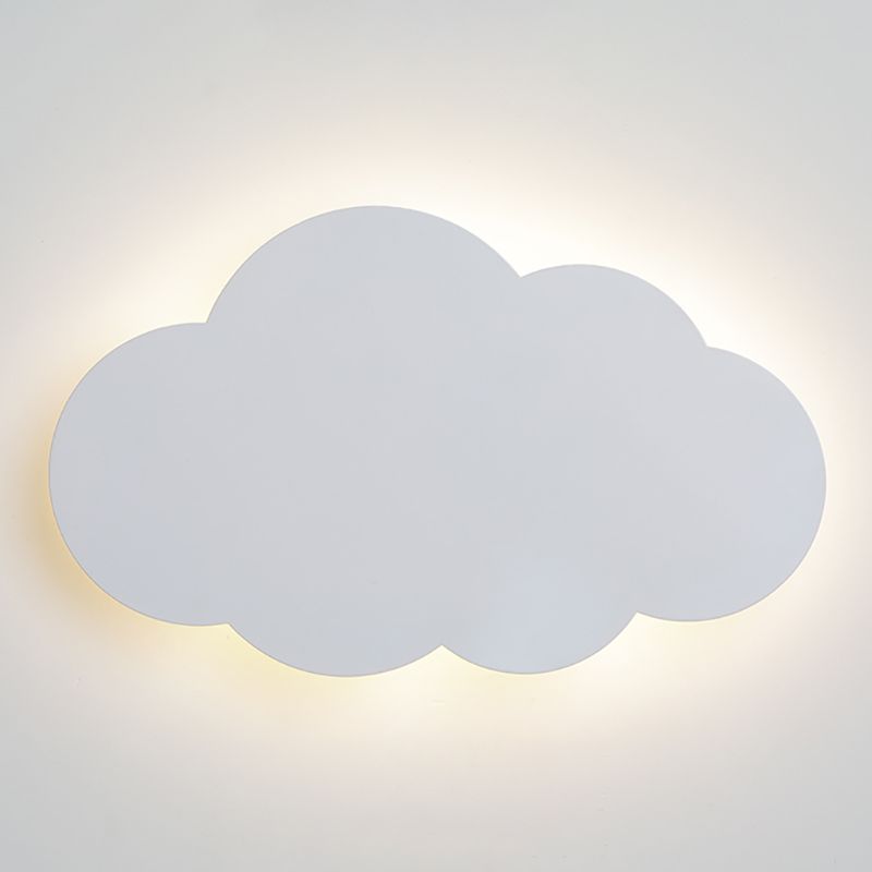 Modern Style Cloud Shape Wall Sconce Metal 1 Light Wall Light for Children's Room