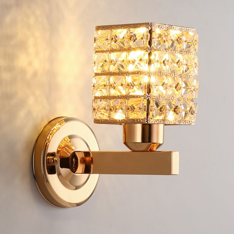 1 lumière géométrique murale lesmpes de style moderne des lumières murales cristallines en or