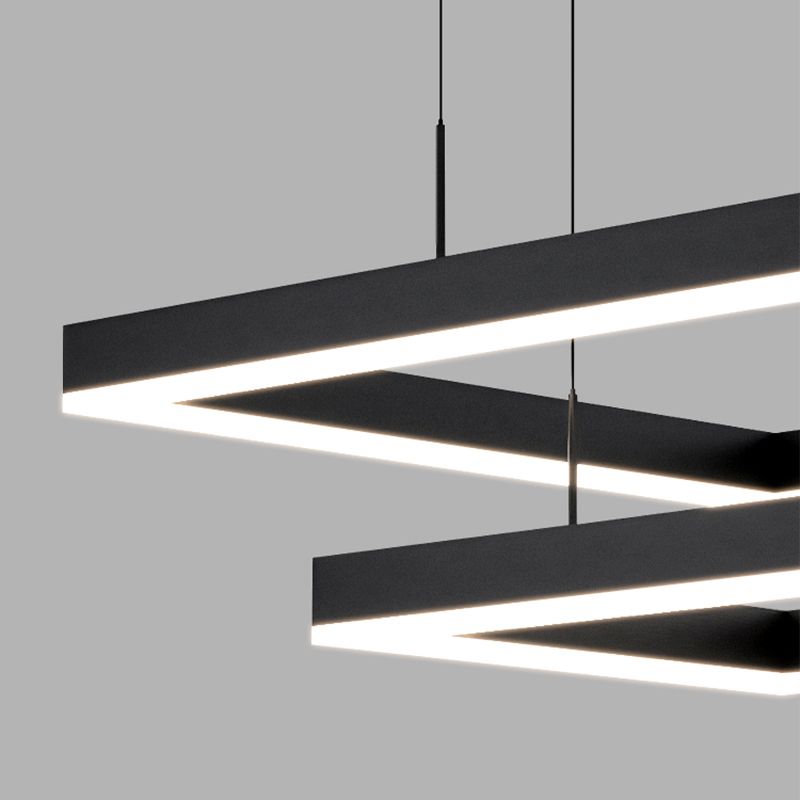 Multiple Squares Chandelier Lights Modern Black Chandelier Metal Orb Chandelier