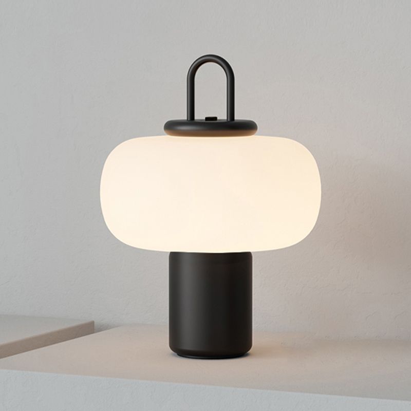Lampada da tavolo in vetro stile moderno Forma geometrica Lampada da scrivania a 1 luce per camera da letto