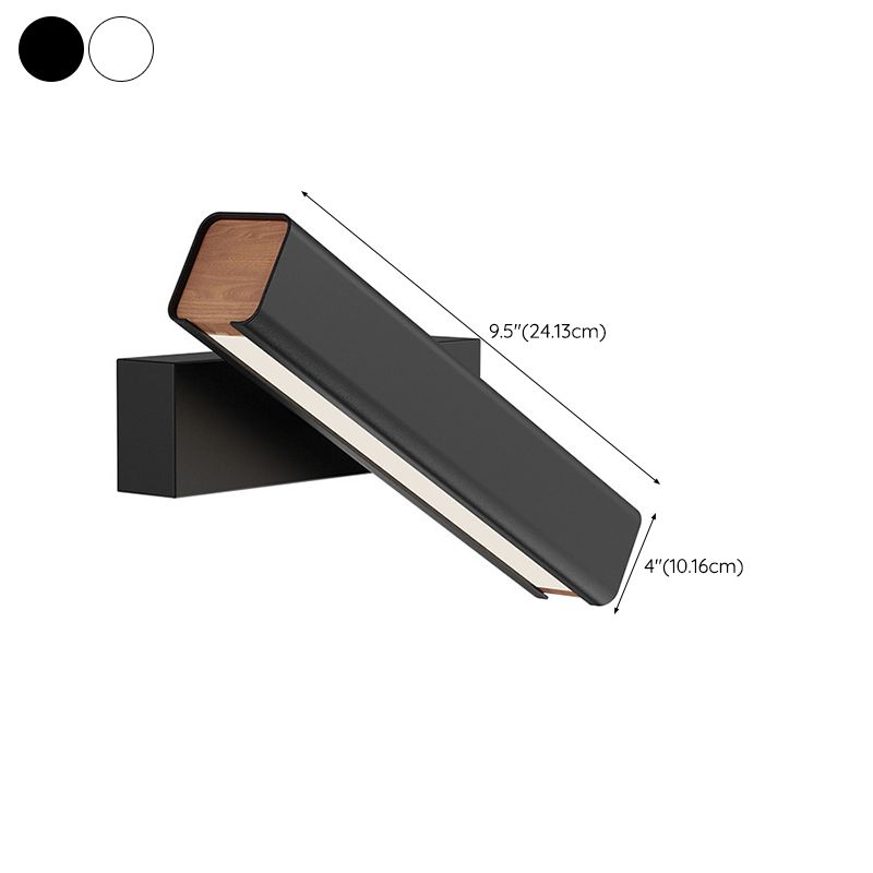 Single White/Black Modernism Wall Mounted Sconce LED Wall Light for Bedroom