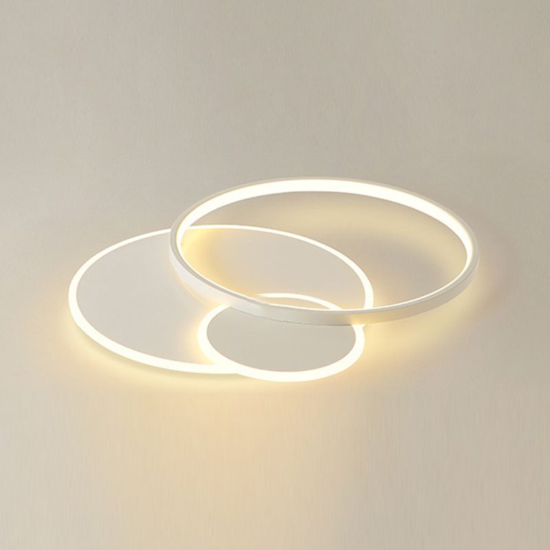 I moderni cerchi soffitto a filo a sfioramento della luce in alluminio Apparecchiatura da letto in bianco in bianco