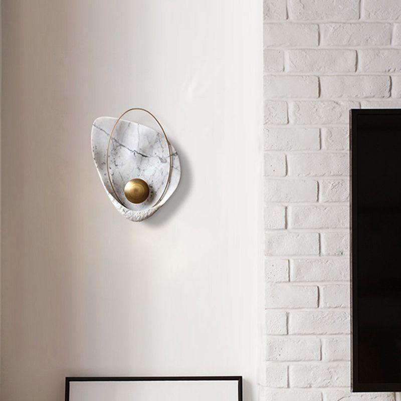 Stone Geometric Wall Sconce Lighting Modern Style 1 Light Wall Lamps
