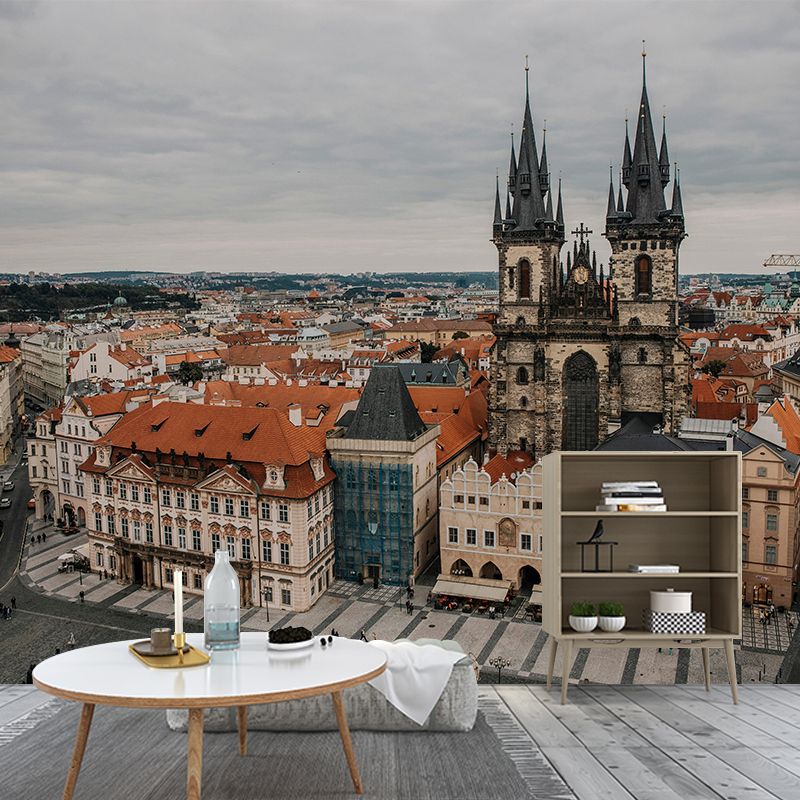 Photography Prague City Mural Wallpaper Modern Style Wall Decor for Living Room