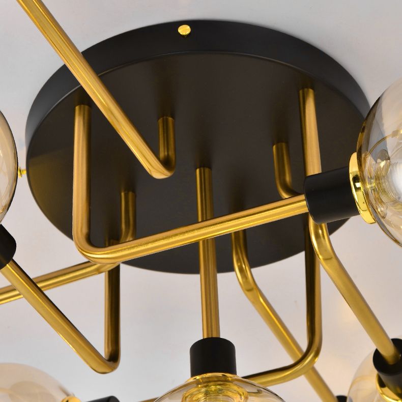 Nordic Style Metal Ceiling Light Ball Shape Shade Ceiling Lamp for Bedroom