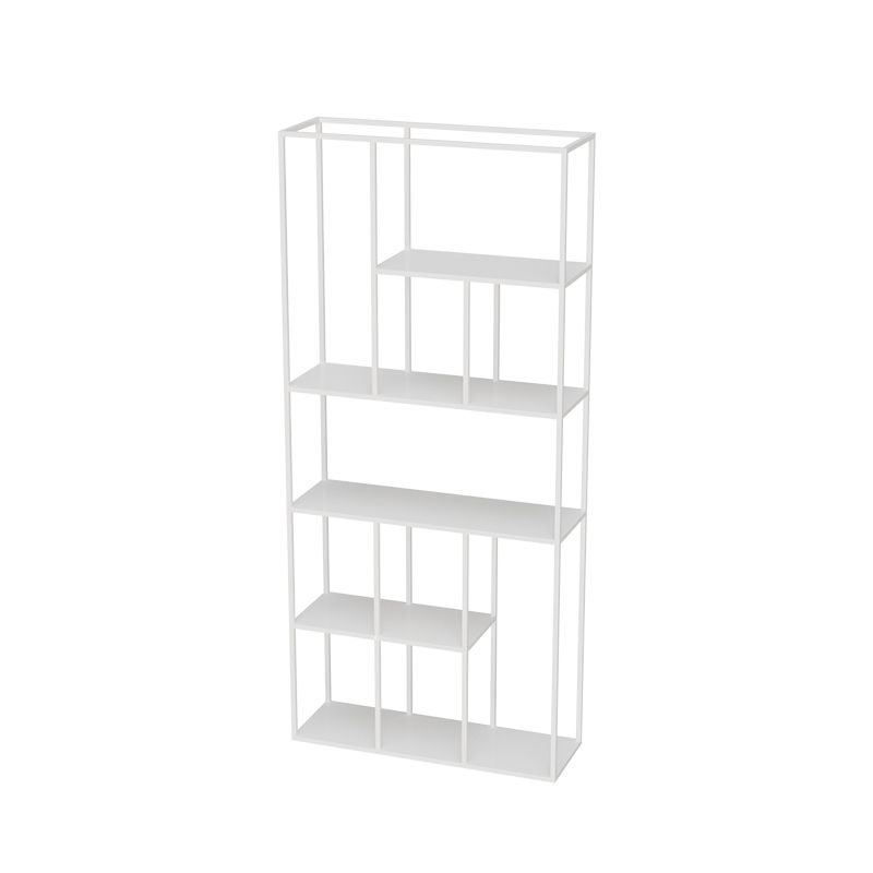 Minimalist Open Metal Etagere Bookcase with Rectangular Shelves Bookcase