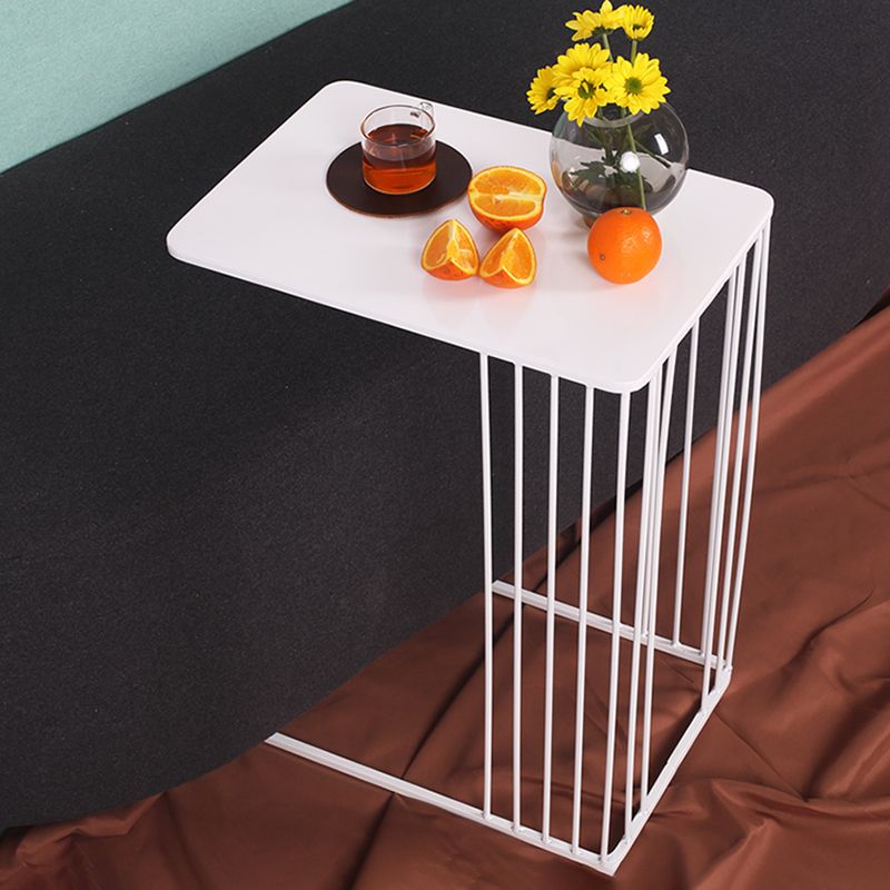 Mid-Century Rectangular Side Table Metal C Side Table, 23.23" Tall