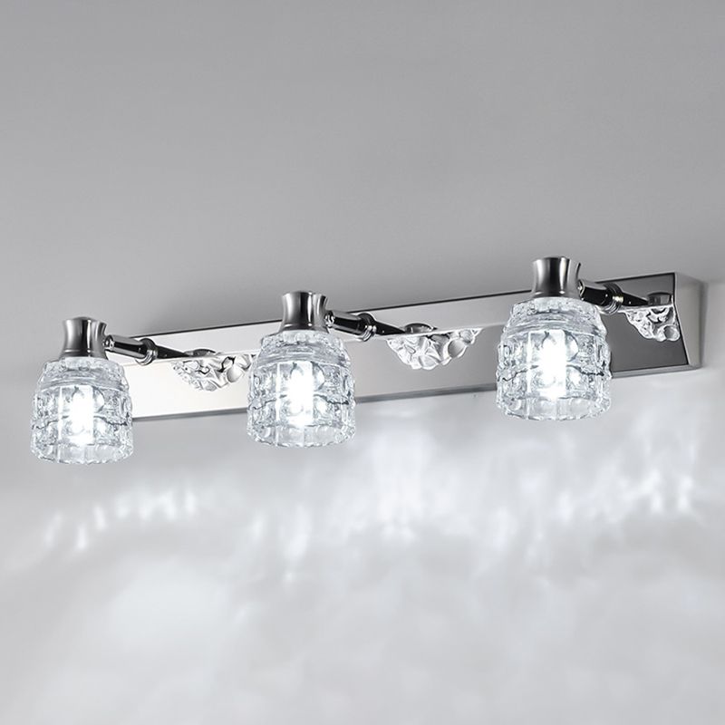 Geometric Vanity Lighting Modern Style Crystal Multi Lights Vanity Lighting