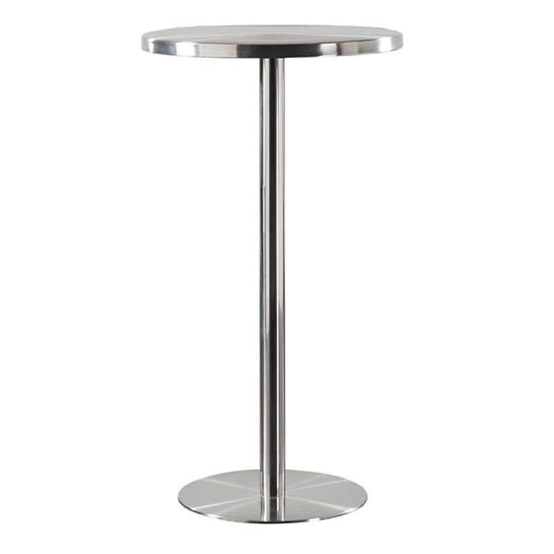 Industrial Round Bar Counter Table Metal Dining Table for Kitchen