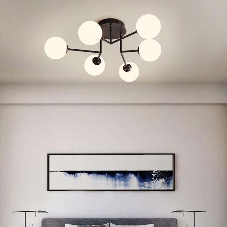 Sputnik Semi Flush Plafond Licht Moderne Glas Woonkamer Semi Flush Mount