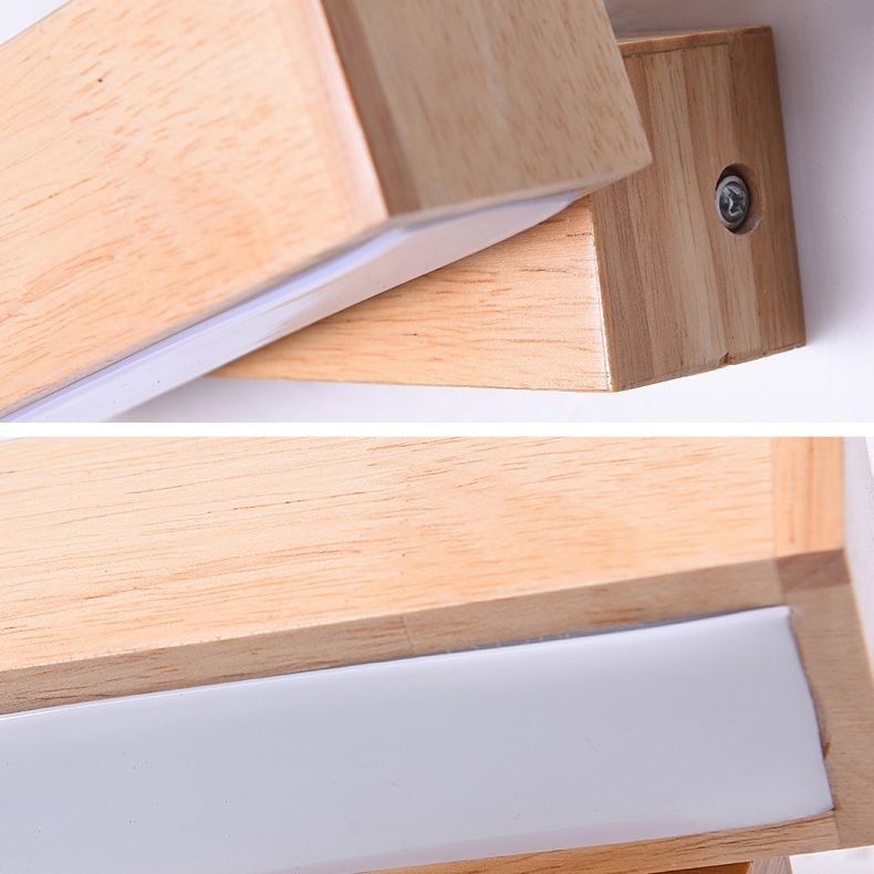 Modern Minimalist Style Linear Vanity Light Wood Single Vanity Light