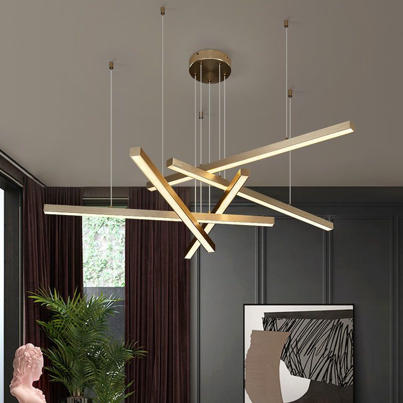Multi-Light Chandelier Lighting Fixtures Metal Modern Hanging Chandelier for Living Room