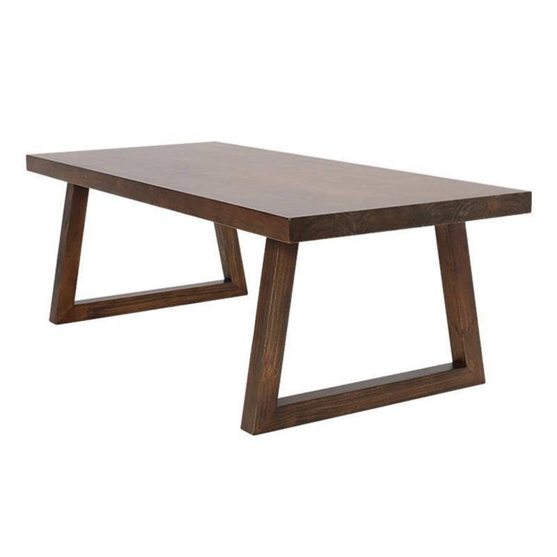 Industrial Style Rectangle Table Wooden Dining Table with Wooden Legs