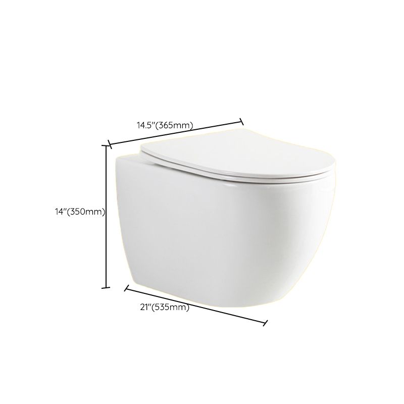 Contemporary Wall Hung Toilet Bowl White Seat Included Urine Toilet for Bathroom