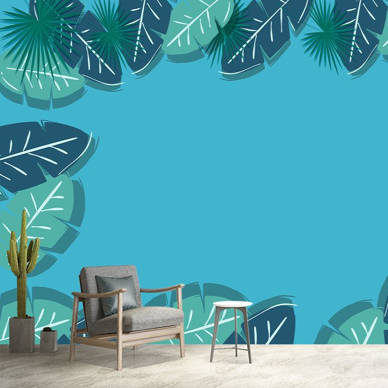 Tropical Plant Mural Mildew Resistant Wallpaper Wall Art for Decoration