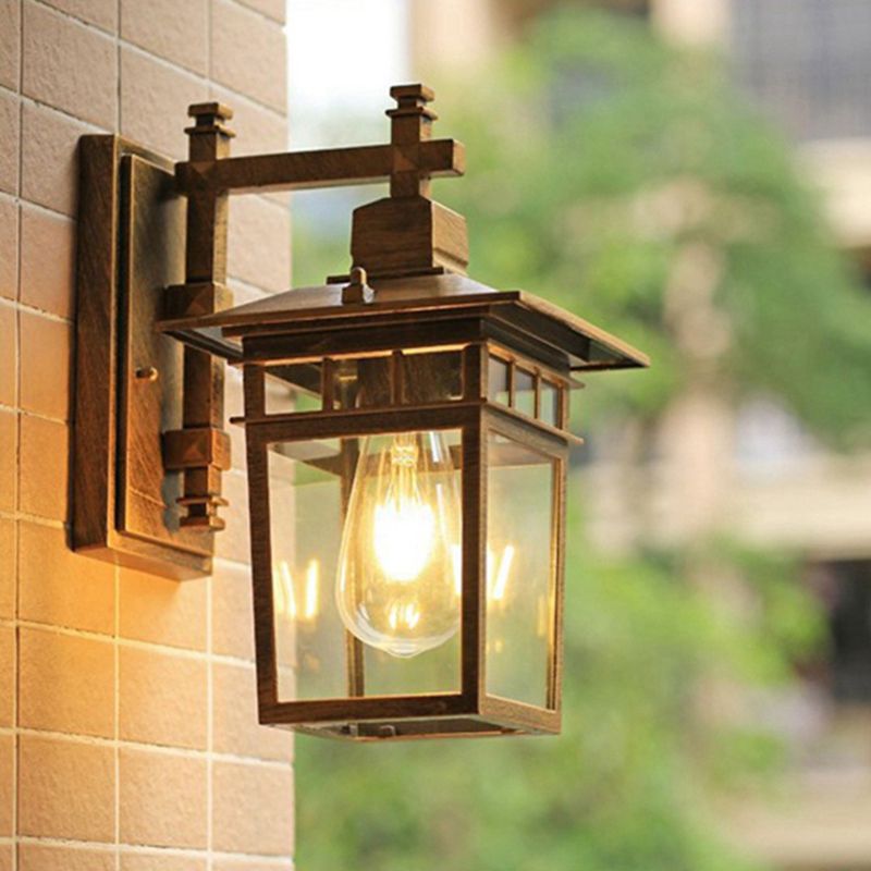 1 Fispositi di illuminazione per pareti in vetro chiaro chiaro per la parete industriale a parete quadrata per la sala per sala e foyer